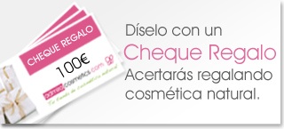 Díselo con un Cheque Regalo. Acertarás regalando cosmética natural.